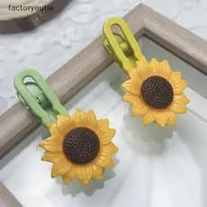 FAR Doce 2 Pçs Dos Desenhos Animados Flor Hairpin Bonito Girassol Franja Clipes Para O Presente De Aniversário Do Miúdo