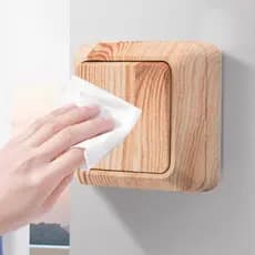 1 Pçs Fixado Na Parede 1 Gang 1 Maneira De Plástico Ligar/Desligar Madeira Botão Padrão Da Ue Interruptor Luz Retardador