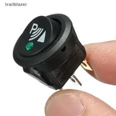 KCD1-102N Carro 3 Pinos Roer/Parking Off 12V DC Painel Interruptor Estacionamento Sensor Reverso Frente Traseira Andando