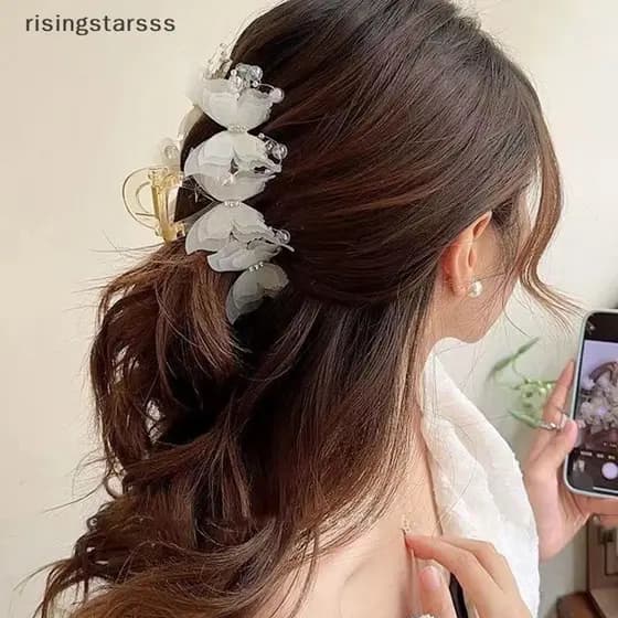 Garras De Cabelo De Borboleta Ba Tubarão Grampo Para Mulheres Bonito Doce Elegante Grampos Acessórios