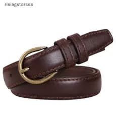 Cinto Feminino Macio E Elegante Com Anel Circular Agulha De Metal Bule Jeans