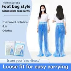 Calças De Chuva Descartáveis Thiened Pa Foot Drift Conjunto Dividido À Prova D'água Turismo Capa Transparente Para Viage