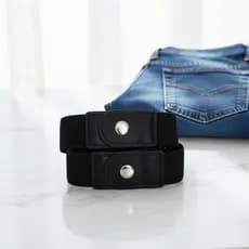Cinto Elástico Ajustável Sem Bule Para Mulheres Homens Unissex Cintura Elástica Perfeita Calças Jeans Uso Casual Diário