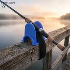 Suporte Para Vara De Pesca , Clipe De Borracha , Prendedor Portátil , Alça De Ligação , Ferramenta Antiderrapante Em Rio