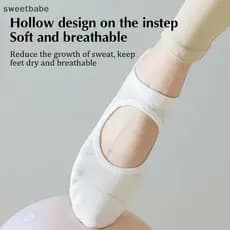 90 % Algodão Yoga Sos Anti-Skid Silicone Fitness Interior Pu Lati Feminino Desossado Ba Vazamento Esportes