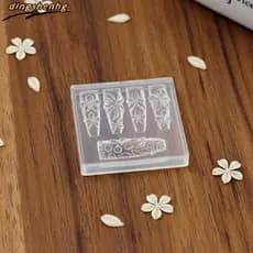 Flor Silicone Molde De Unhas 3D Pétala Modelo Reutilizável Para Decorações De Manicure Da Arte Do Prego Ferramentas DIY