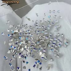 50 Pçs Mini Losango Prego Strass Fundo Plano Arte Do Gemas De Cristal Deslumbrante Manicure Ponta 3D Decoração Da