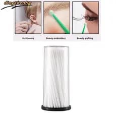 Microswabs Descartáveis Do Aplicador Da Escova De 100 Pces Para Ferramentas Remoção Extensão Dos Cílios , Mini Escovas C