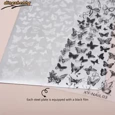 Placas De Estampagem De Unhas De Tamanho Grande , 9.5X14.5cm , Borboleta , Flor , Cobra , Designs , Modelo De Arte De Un