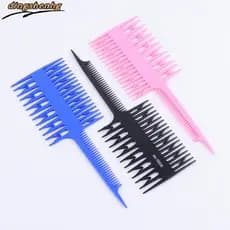 Ferramenta De Barbeiro Artefato Dupla Face Coloração Destacandob Zona De Dente Largo Tingindo Osso De Peixe Escova De Ca