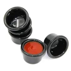 Tigela De Molho Barcos Redondo Melamina Brilhante 6cm 50ml Mini Copo De Imersão Talheres Americanos Para Café