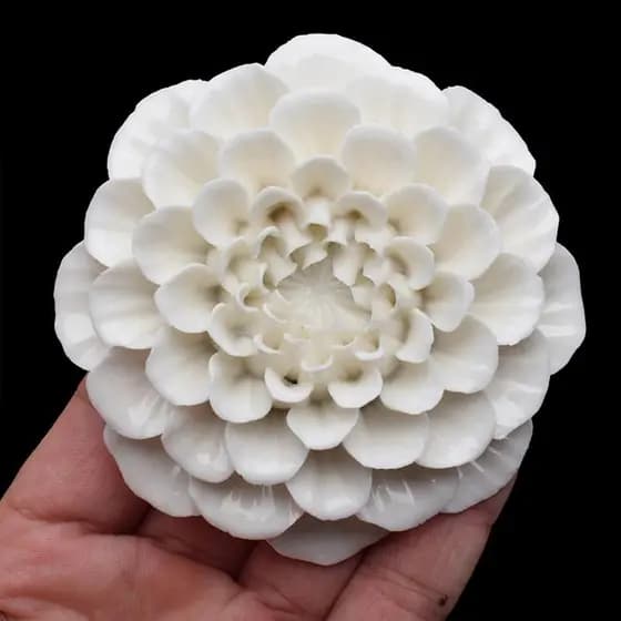 1Pc 8.8Cm 3D Peônia Flor Molde De Silicone Fondant Bolo Gesso Aromaterapia Artesanal Ferramenta De Decoração De Casament