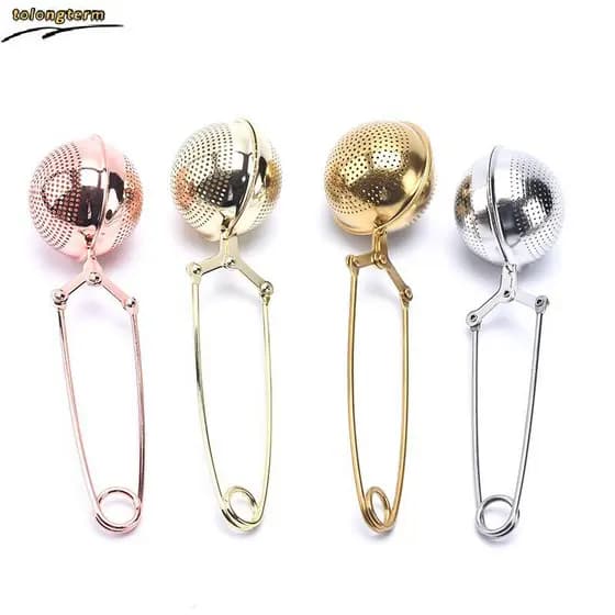 1PC Infusor De Chá Esfera De Aço Inoxidável Filtro Alça De Especiarias Bola