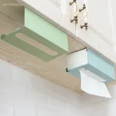 < withbetin > Suporte De Caixa De Tecido De Material De Ferro , Forte Carga , Instalação Sem Perfuração Sob O Do Armário