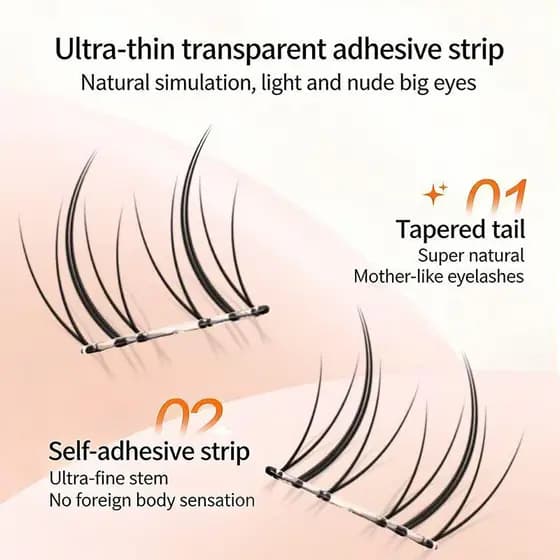 Extensões De Cílios Bla Autoadesivas 11-13mm Fáceis De Aplicar De Aparência Natural Faça Você Mesmo Salão De Beleza Em C
