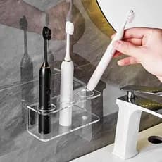 Suporte De Escova De Dentes Não Perfurado , Base Elétrica , Economia De Espaço , Fixado Na Parede , Acessório De Banheir