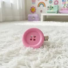Presilhas De Cabelo Laterais Com Botão Grande , Estilo Harajuku Y2K , Grampos De Plástico Para Viagens , Roupas Casuais