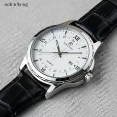 Relógio De Pulso Masculino Casual De Quartzo , Pulseira De Couro Sintético , Mostrador Numérico Romano Transparente , Pe