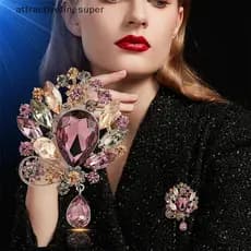 Broche De Noiva Em Forma De Lágrima , Joia Vintage De Luxo Para Vestido De Casamento , Acessório De Banquete De Festa