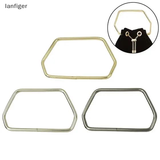 11.7CM Forte Hexagonal Trapézio Alça De Metal Para Bolsas Bagagem Ferragem DIY Saco Acessório Caixa De Presente Cinta Ou