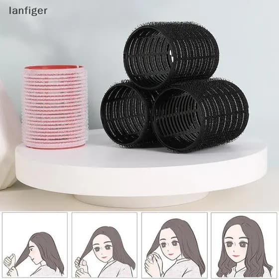 Conjunto De Rolo De Cabelo 3 Pçs Auto Aperto Modelador Sem Calor Tamanho Diferente-Adesivo Curling Ferramenta De Estilo