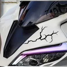 2 Folhas À Prova Dwaterproof Água Condução Segura Para Capacete De Moto Tanque Combustível DIY Scooter Decalques Vinil R