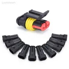 < Louish > 10 Kits 2 Pinos Selados À Prova D'água Fio Elétrico Conector Plug Carro Conjuntos De Automóveis Novo