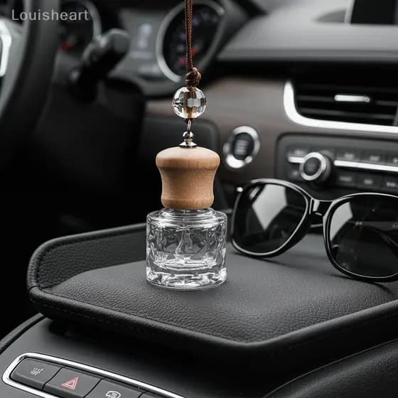 < Louish > Difusor De Vidro Vazio 1 Unidade Para Pendurar Perfume De Carro Aromas Refrescantes Novo