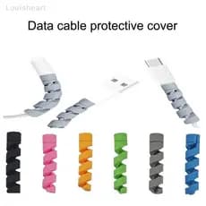 < Louish > 20 Peças Protetor Enrolador De Cabo Espiral De Silicone Capa Protetora De Fio USB Para Carregamento De Telefo