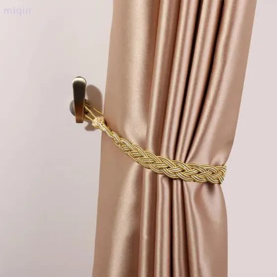 (miqin31) 2 Peças Retrô Prático Montado Ganchos De Metal Cortina Tieba Cabide De Parede Suporte Acessórios De Decoração