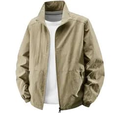 2026 novo estilo primavera outono gola alta jaqueta masculina jaqueta fina Casual primavera outono à prova dwaterproof á