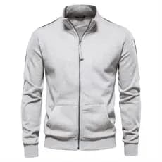 2026 outono inverno novo estilo masculino gola alta zíper moletom de manga comprida Cross-Border All-Match masculino esp