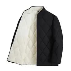 Guardian Men gola alta acolchoada jaqueta exterior Wear inverno forro de lã grosso acolchoado jaqueta prisão quente acol