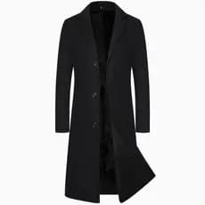 [Estoque pronto] 2026 primavera outono Extra longo moda casaco fino-ajuste casaco longo blusão masculino estilo britânic