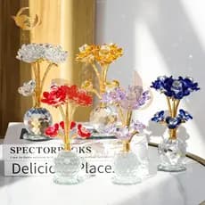Decoração de Sala de Estar Estilo Nórdico Luxuoso com Lótus para o Dia das Mães, Presente Criativo de Aniversário, Ornam