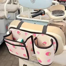 Bolsa de armazenamento para encosto de assento de triciclo elétrico, bolsa de armazenamento multifuncional para scooter