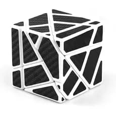 CuberSpeed Ghost 3x3 Branco com Adesivo Preto Cubo Mágico 3x3 Ghost Branco 3x3x3 Cubo de Velocidade com Adesivo Preto