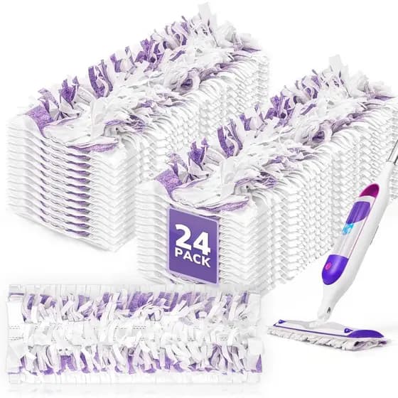 AIR U+ Pacote com 24 Refis Descartáveis para Mop Elétrico Swiffer, Sem Perfume, Refis de Limpeza Multi-Superfícies com 1