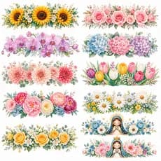 DTF FLORAL TRANSFER TERMOCOLANTE IMAGEM TÊXTIL FLORES DECALQUE TECIDOS APLIQUE ADESIVO PERMANENTE ADESIVO PERMANENTE
