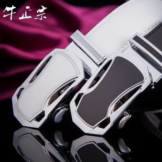 cinto masculino grife cinto masculino plus size ✭Novo estilo cinto masculino fivela automática calças cinto de duas cama