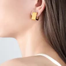 cartelas de brincos feminino kit brinco aço inoxidável ♭Ornamentos e-clã geométrico quadrado brincos feminino estilo eur