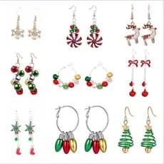 | kit brinco aço inoxidável | 【cartelas de brincos feminino】 ☃Cross-Border europeu americano natal brincos exclusivos fl