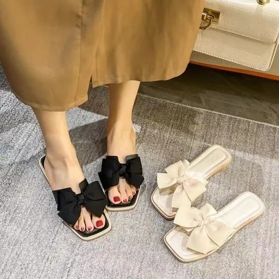 | slippers | ✫Influenciador chinelos de arco de venda quente moda versão coreana feminino desgaste exterior menina coraç