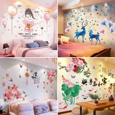 Adesivos de parede para decoração de quartos, cabeceiras, paredes de dormitórios, papel de parede autoadesivo, adesivos