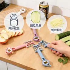 Abridor de garrafas multifuncional 7 em 1, abridor de cerveja, descascador de frutas e vegetais, abridor de latas, abrid