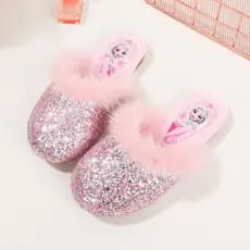 | slippers | ✩Meninas chinelos peludos inverno moda bonito crianças princesa chinelos de algodão Aisha bebê menina casa