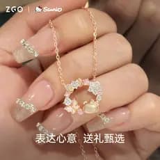 | 【bijuterias femininas】 | colar prata ✫Sanrio Hello Kitty colar meninas dia dos namorados presente clavícula corrente 9