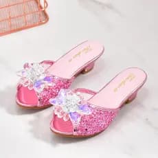 | slippers | ☀Meninas 3 chinelos 2025 novo estilo 4 crianças salto alto de sola macia versão coreana 5 crianças sapatos