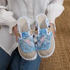 | slippers | ✮2025 novo estilo primavera velho pequim sapatos de pano moda feminina Casual All-Match plana Retro respirá