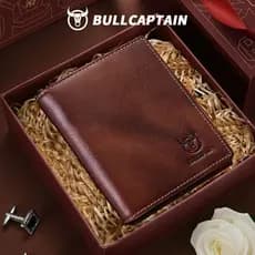 | 【carteira masculina couro】 | carteira masculina grande carteira masculina original ✻Capitão Niu Couro Genuíno Carteira
